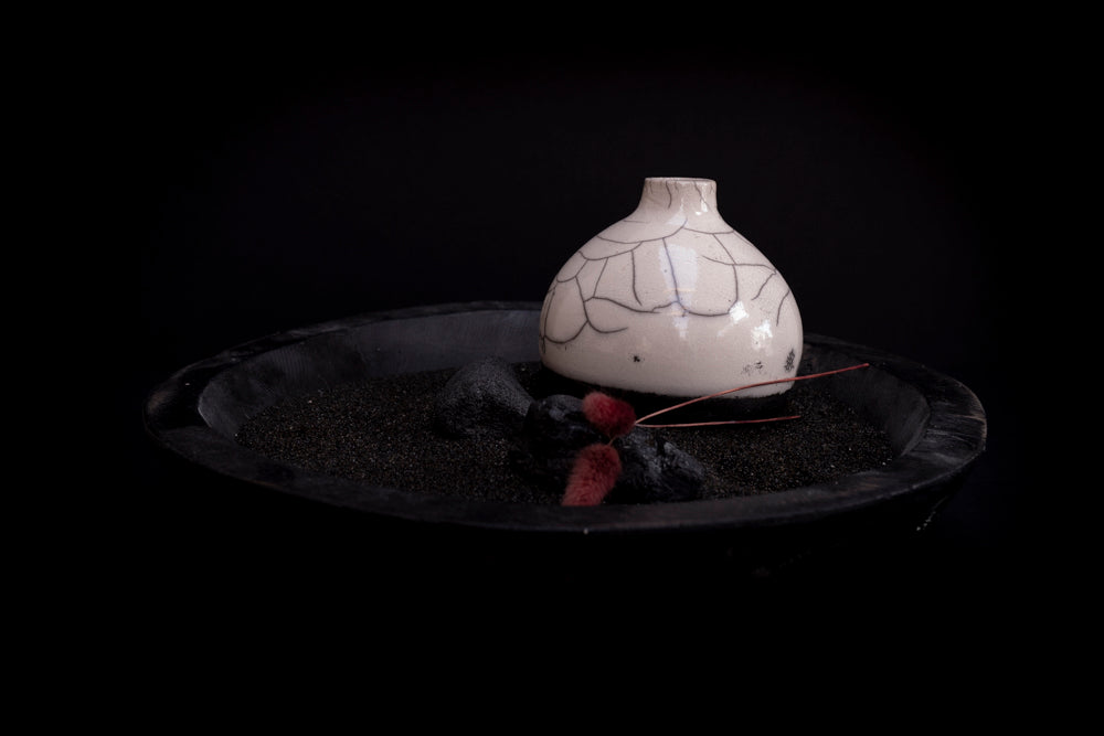 Raku small vase
