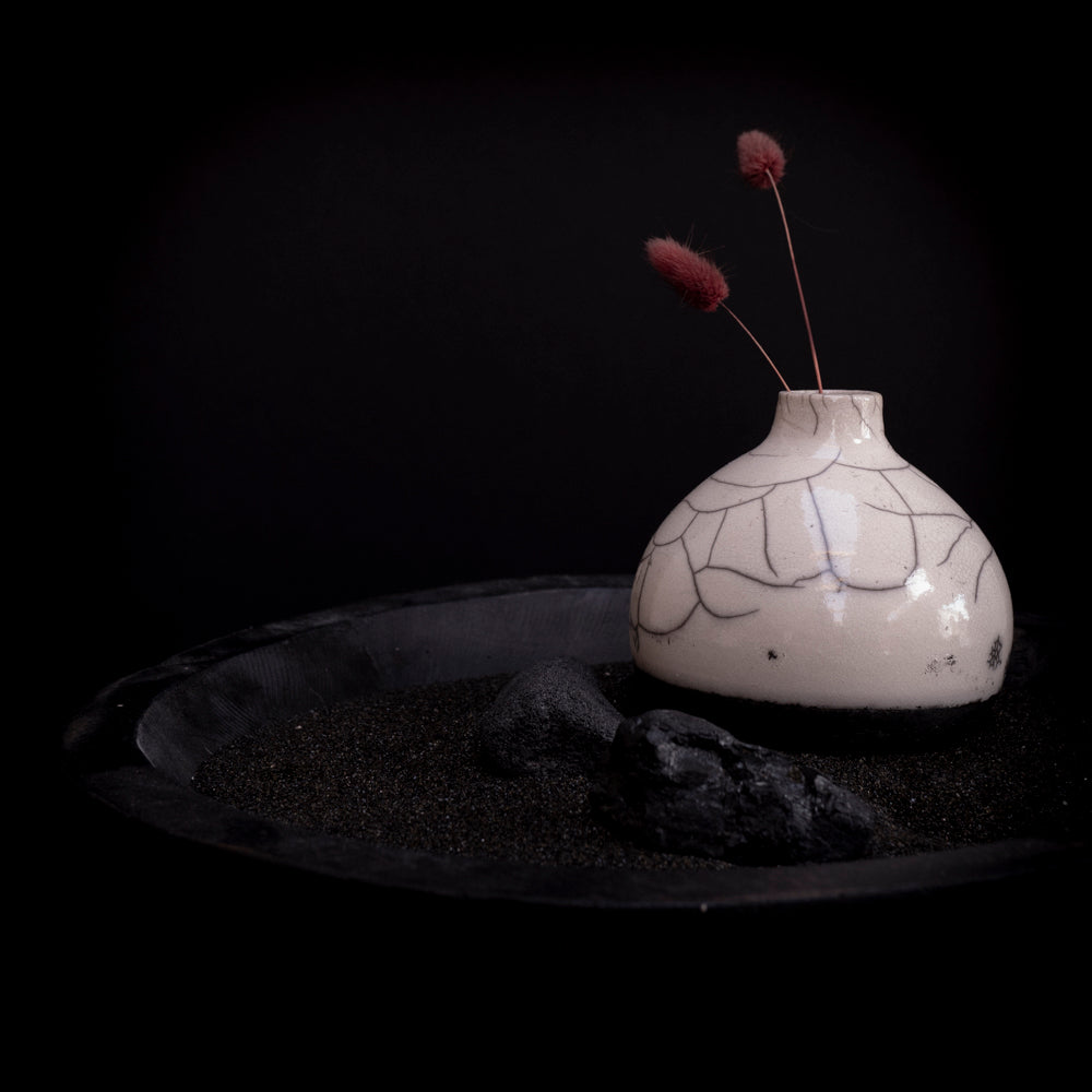 Raku small vase