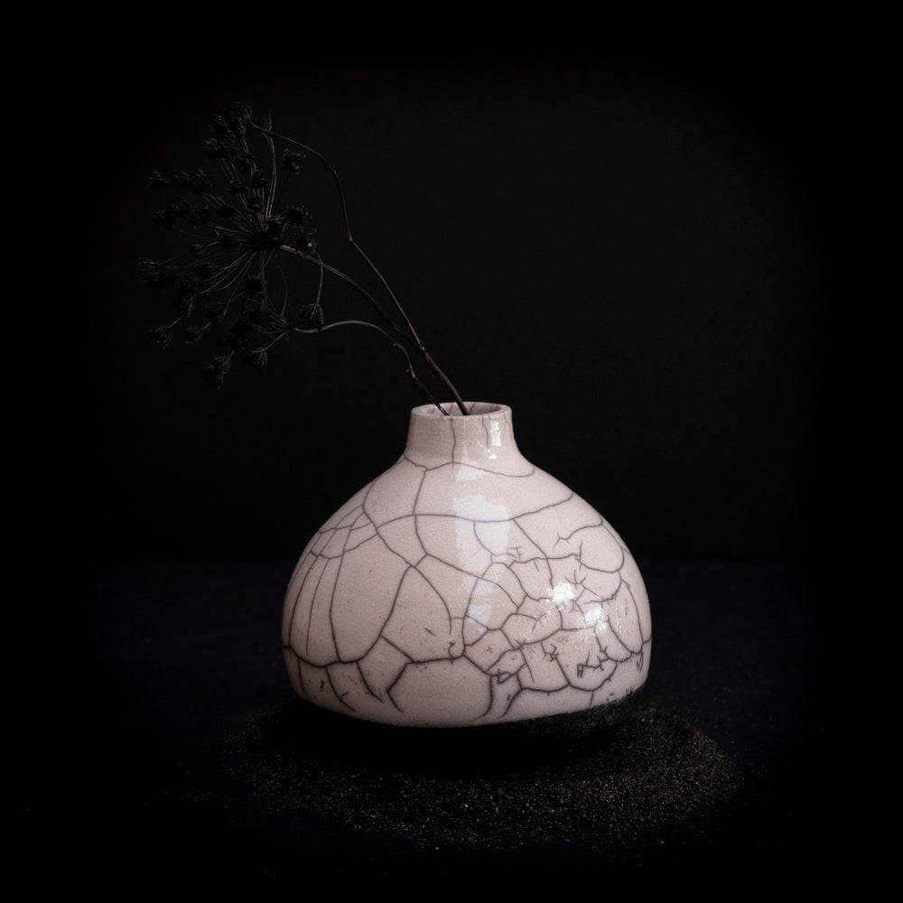 Raku small vase