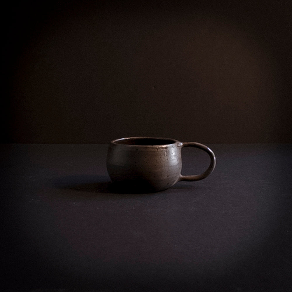 Black tea / coffee bowls with ear