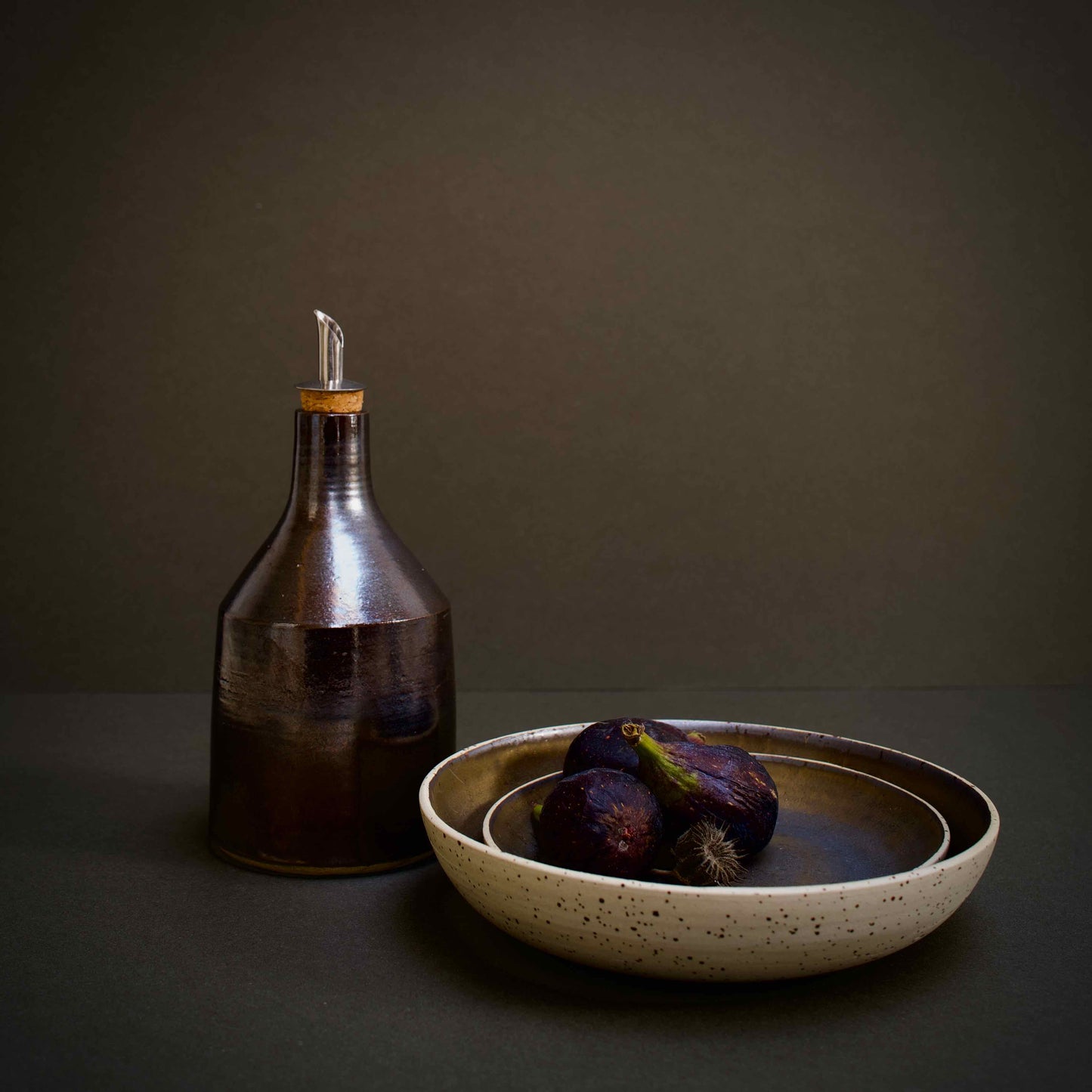 Bronze speckled bowl set