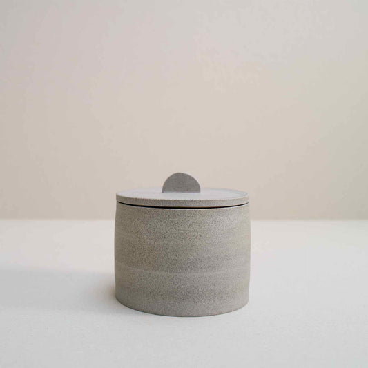 Gray storage jar