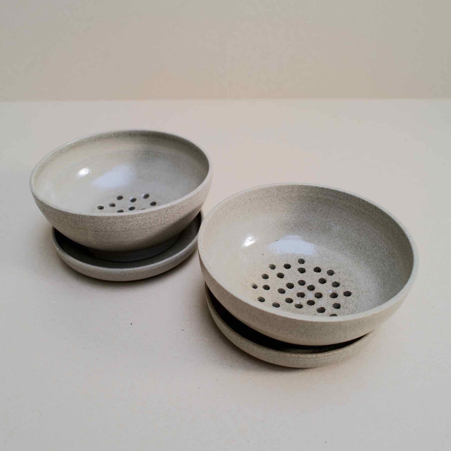 Gray colander