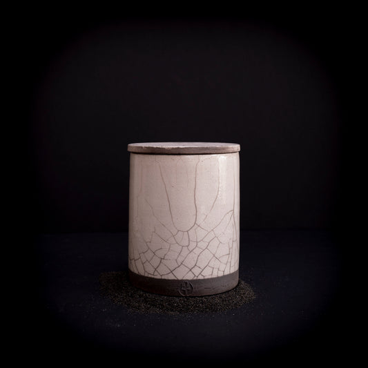 Raku storage jar Large