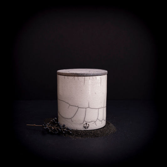 Raku storage jar middle