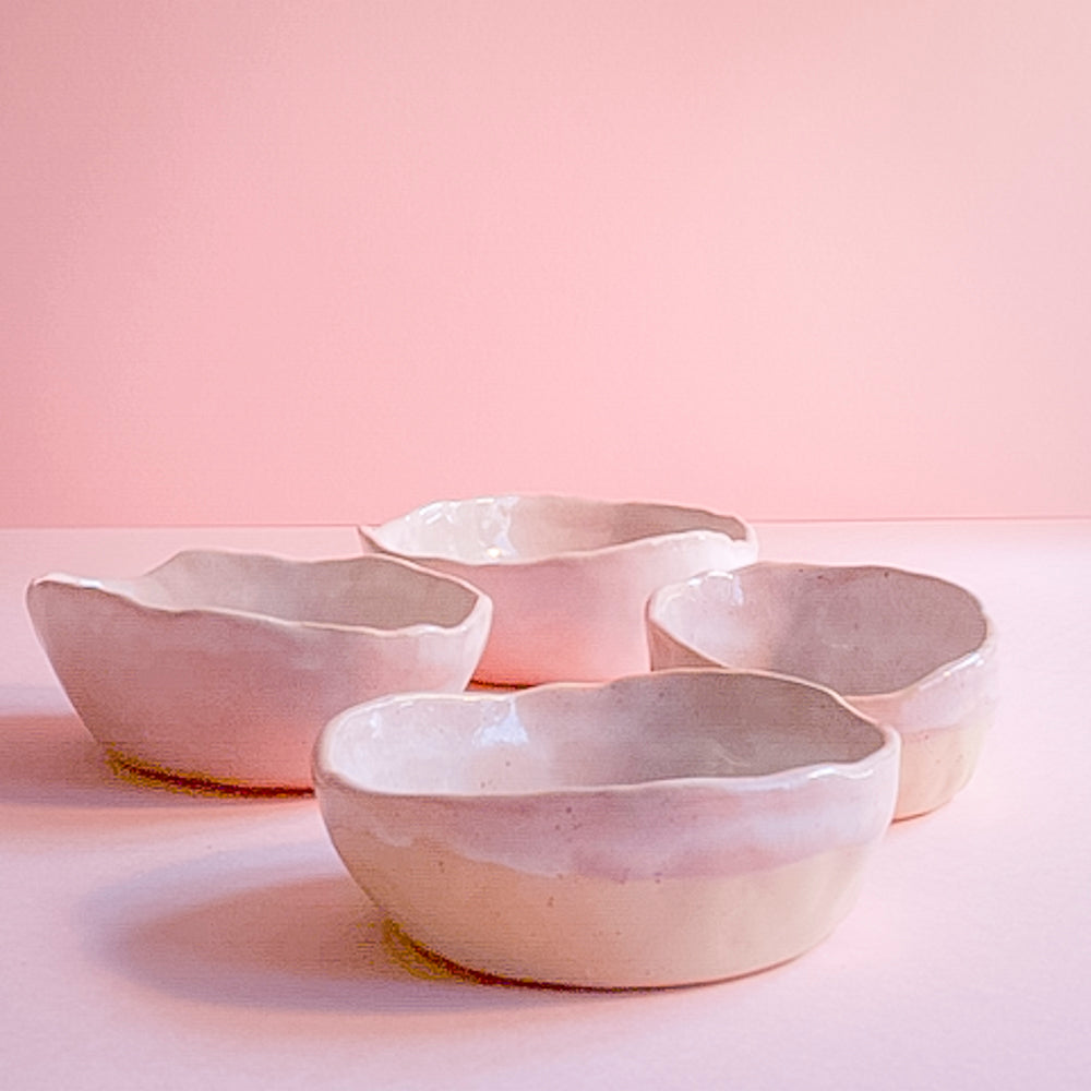 Pink organic shaped bowl