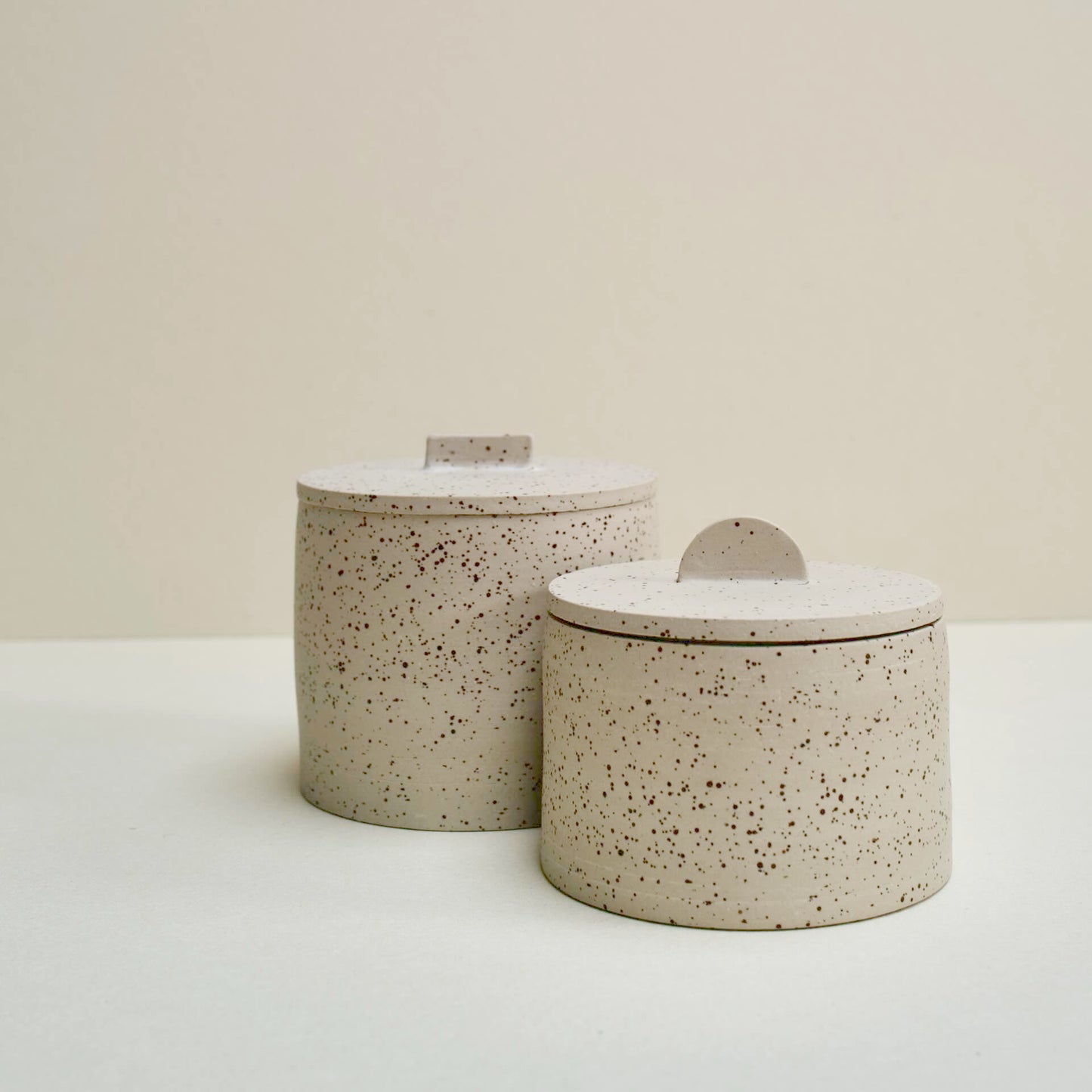 Speckled storage jar