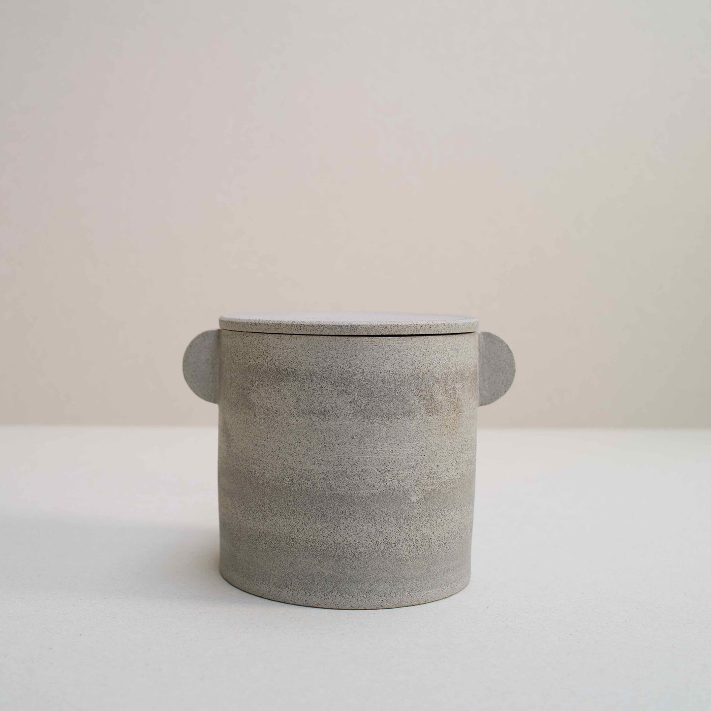 Gray storage jar